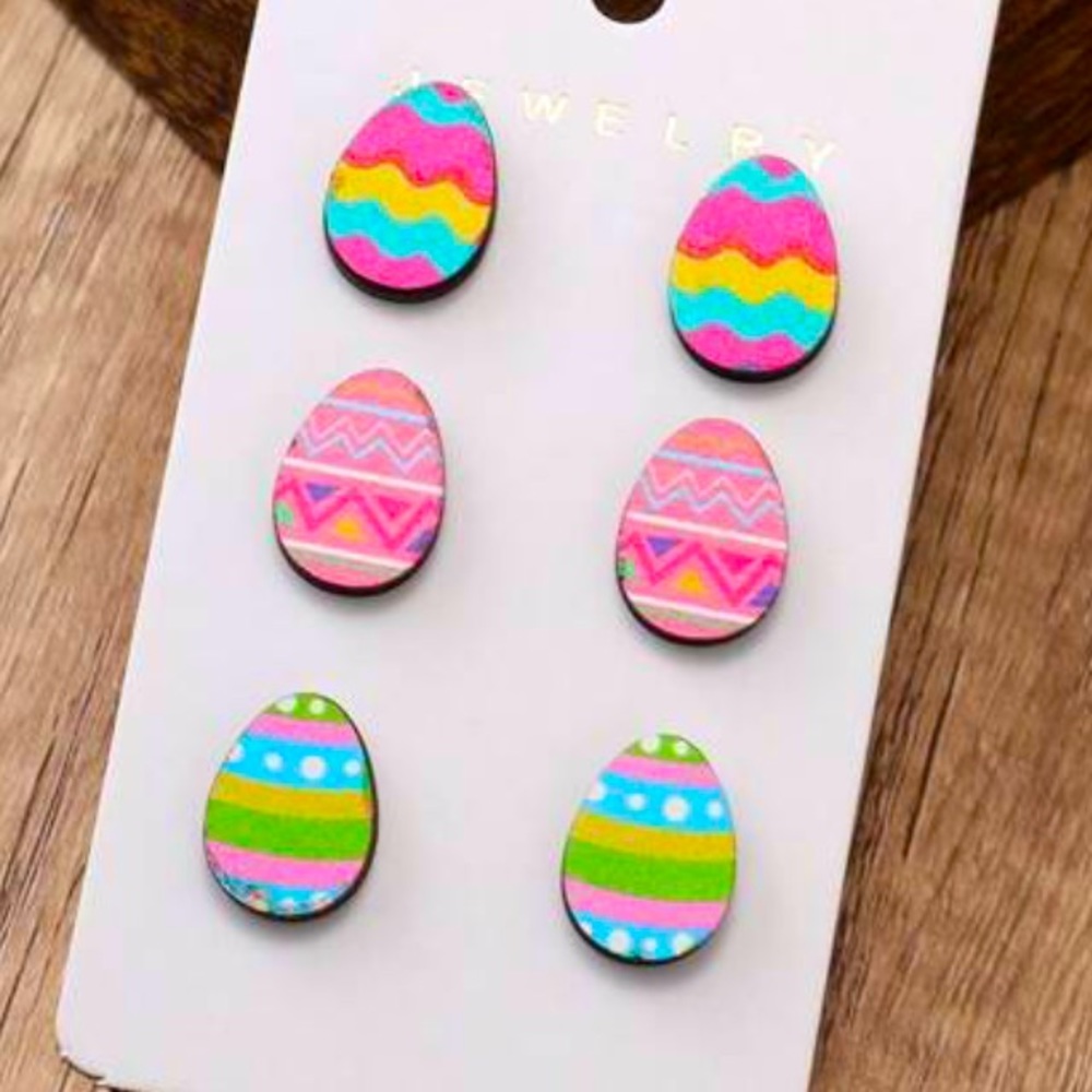 Easter Egg Stud Earring Set
